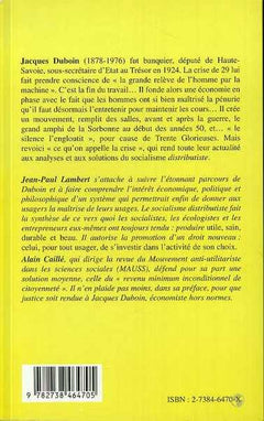 Le socialisme distributiste: Jacques Duboin