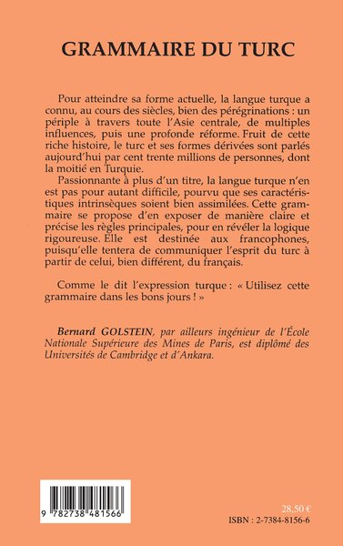 GRAMMAIRE DU TURC