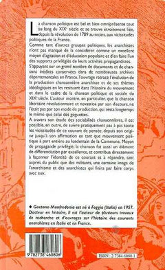 La chanson anarchiste en France des origines à 1914