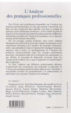 L'analyse des pratiques professionnelles