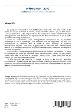 MARSEILLE, NAISSANCE D'UNE MÉTROPOLE