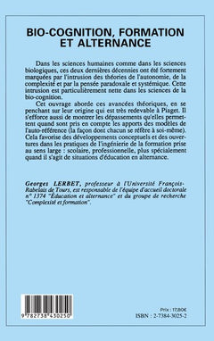 Bio-cognition, formation et alternance