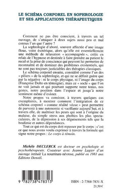 Le schéma corporel en sophrologie et ses applications thérapeutiques