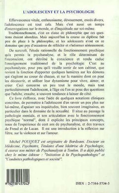 L'ADOLESCENT ET LA PSYCHOLOGIE