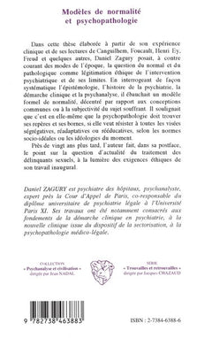 Modèles de normalité et psychopathologie