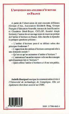 L'invention des ateliers d'écriture en France
