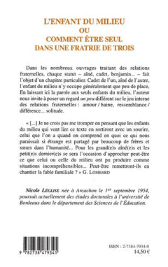 L'ENFANT DU MILIEU OU COMMENT ETRE SEUL DANS UNE FRATRIE DE TROIS