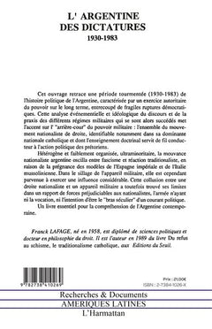 L'Argentine des dictatures 1930 - 1983