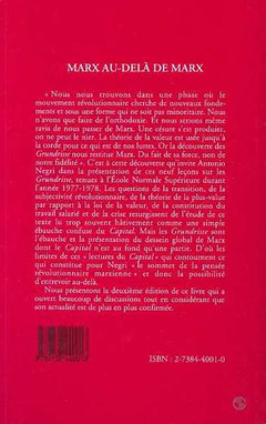 Marx au-delà de Marx