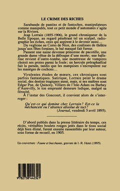 Le crime des riches suivi de Paris forain
