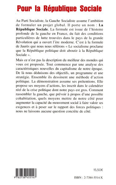 Pour la république sociale