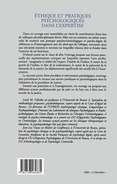 Ethique et pratiques psychologiques dans l'expertise