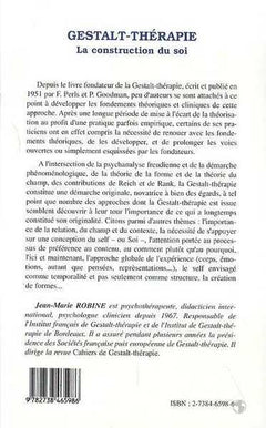 Gestalt-Therapie: La construction du soi