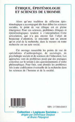Ethique, épistémologie et sciences de l'homme