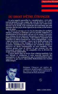 Du droit d'être étranger
