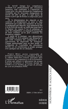L'analyse de l'activité et la formation des compétences