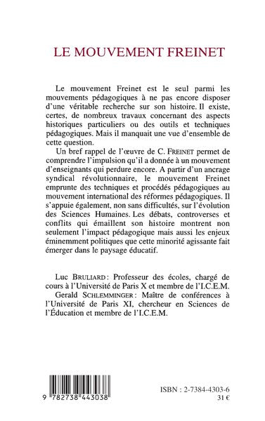 Le mouvement Freinet : des origines aux années quatre-vignt