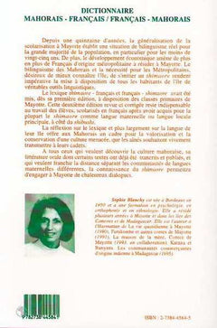 Dictionnaire mahorais-français / français-mahorais