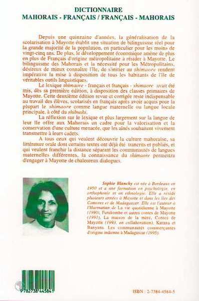 Dictionnaire mahorais-français / français-mahorais