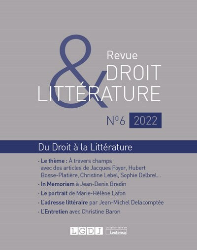 Revue Droit & Littérature N°6-2022