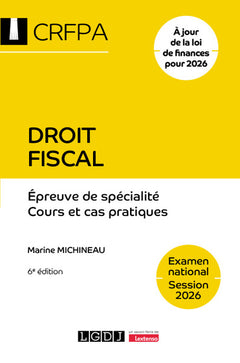 Droit fiscal - CRFPA - Examen national Session 2026