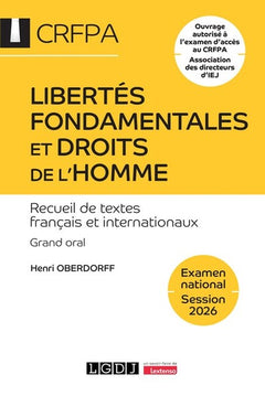 Libertés fondamentales et droits de l'homme - CRFPA - Examen national Session 2026