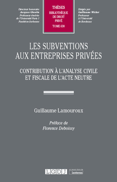 Les subventions aux entreprises privées