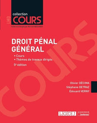 Droit pénal général: Cours - Thèmes de travaux dirigés