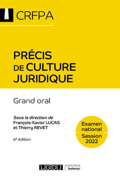 Précis de culture juridique - CRFPA - Examen national Session 2022