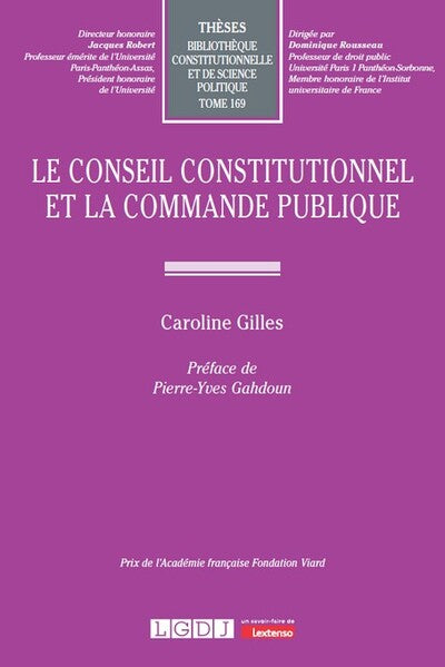 Le conseil constitutionnel et la commande publique