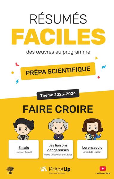 Résumés faciles des oeuvres au programme - Prépas scientifiques thème 2023-2024: Faire croire