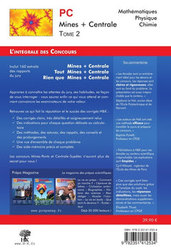 Intégrales mines + centrale PC T2 mathématiques physique chimie