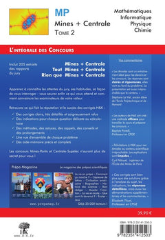 T2 intégrale mines + centrale MP mathématiques physique chimie