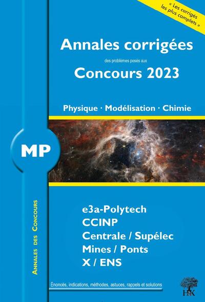 Annales corrigées des problèmes posés aux Concours 2023