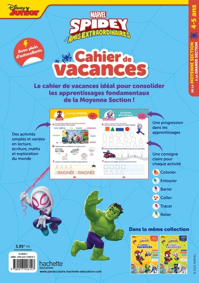 Spidey et ses amis extraordinaires - De la MS à la GS - Cahier de vacances 2025