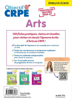 Objectif CRPE 2026 - Arts - 100 fiches pour bien réviser - épreuve écrite