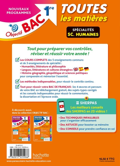 Objectif BAC 2025 - 1re Spécialités Sciences humaines