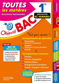 Objectif BAC 2025 - 1re Spécialités Sciences humaines