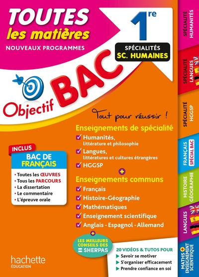 Objectif BAC 2025 - 1re Spécialités Sciences humaines