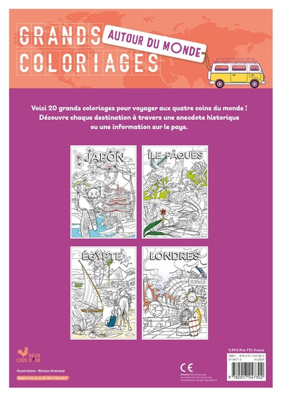 Grands coloriages - Autour du monde