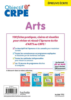Objectif CRPE 2025 - Arts - 100 fiches efficaces pour bien réviser  - Epreuve écrite d'admissibilité