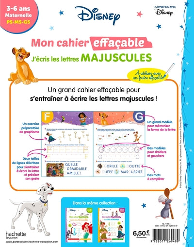 Mon cahier effaçable - J'écris les lettres majuscules