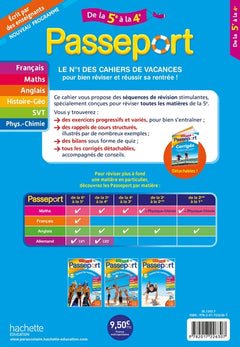 Passeport - Toutes les matières - De la 5e à la 4e - Cahier de vacances 2026