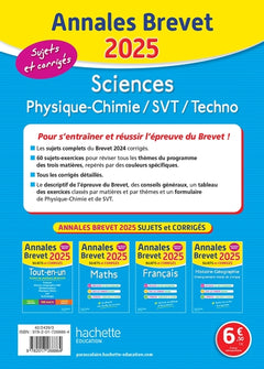 Annales Brevet 2025 - Sciences 3e