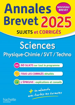 Annales Brevet 2025 - Sciences 3e