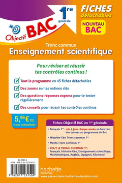 Objectif BAC Fiches Enseignement scientifique 1re générale