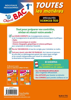 Objectif BAC 2025 - 1re Spécialités sciences éco