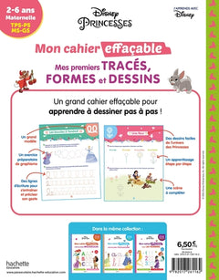 Mon cahier effaçable - Mes premiers tracés, formes et dessins