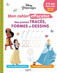 Mon cahier effaçable - Mes premiers tracés, formes et dessins