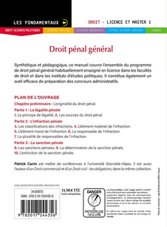 Fondamentaux - Droit pénal général 2024